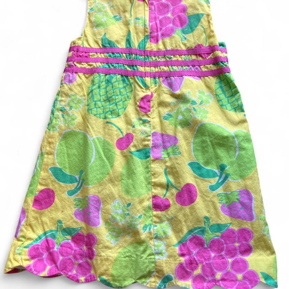 Lilly Pulitzer Sleeveless Dress with Fruit Print Girls 4T Cotton Summer Dress - Picture 5 of 8